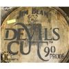 JIM BEAM, DEVILS CUT 90% PROOF BARREL, LOGOED,