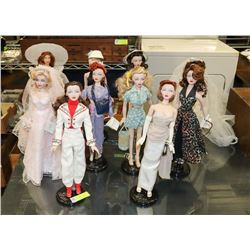 LOT OF 10 DOLLS 1995 THE GENE MARSHALL COLLECTION