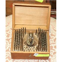 COMPLETE ANTIQUE POCKET WATCH REPAIR KIT IN WOOD