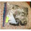 BAG OF ANTIQUE CLOCK/WATCH GEARS, PARTS AND