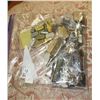 BAG OF CLOCK/WATCH JEWELS, GEARS, PARTS AND