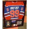 AUTOGRAPHED FRAMED WAYNE GRETZKY JERSEY WITH