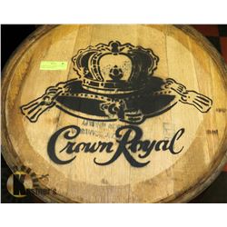 CROWN ROYAL WHISKEY LOGOED BARREL, SWISHABLE.