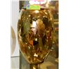 Image 1 : VINTAGE FLOWER EMBOSSED ART GLASS VASE