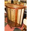 Image 1 : ANTIQUE DISPLAY CABINET - HALF-ROUND,
