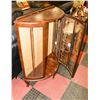 Image 2 : ANTIQUE DISPLAY CABINET - HALF-ROUND,