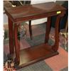 ANTIQUE HALL STAND 2 TIER-DARK WOOD