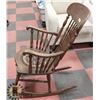 Image 2 : WOOD ROCKING CHAIR WITH CELTIC DESIGN SEAT