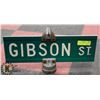 Image 1 : VINTAGE "GIBSON ST" STREET SIGN