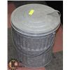 Image 1 : VINTAGE METAL BIN WITH LID 18" TALL