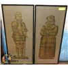 Image 1 : 2 ENGLISH BRASS RUBBINGS, 13-1/2 X 32 TALL