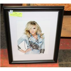 CARRIE UNDERWOOD FRAMED AUTOGRAPH 8 X 10 W/COA