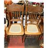 Image 1 : 2 PRESSBACK CHAIRS, VARIOUS CONDITION
