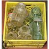 Image 1 : CONTAINER FULL OF ANTIQUE BLUE GLASS MASON JARS