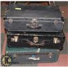 Image 1 : SET OF 3 LARGE ANTIQUE SUITCASES