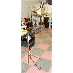 RETRO STYLE BRASS FLOOR ACCENT LAMP