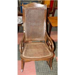 VINTAGE WOOD ROCKING CHAIR.
