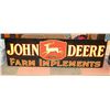 Image 1 : 19" X 5' HEAVY METAL JOHN DEERE SIGN DOUBLE SIDED