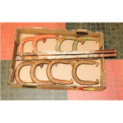 4 SETS OF TOP RINGER HORSE SHOES AND PINS