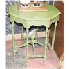 Image 1 : 1950'S OCTOGON TABLE LIGHT GREEN 29" HIGH, WOOD