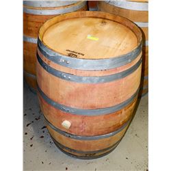 LOGOED POLISHED RED BARREL 59 GAL WORLD COOPERAGE