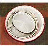 Image 1 : LOT OF 4 ASSORTED ENAMELWARE POTS.