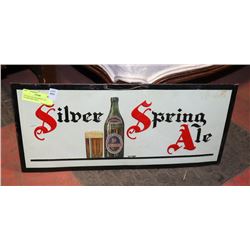 VINTAGE SILVER SPRING ALE ADVERTISING SIGN