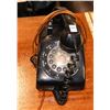 Image 1 : BLACK PLASTIC ROTARY DIAL TELEPHONE.