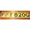 Image 1 : VINTAGE ENGLISH LICENSE PLATE.