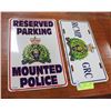 Image 1 : RCMP METAL PARKING SIGN & LICENCE PLATE