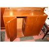 Image 1 : VINTAGE WOOD CABINET WITH ACCORDIAN STYLE FRONT