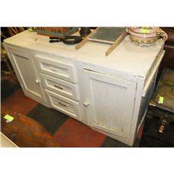 ANTIQUE FARM HOUSE WOOD BOTTOM CABINET WITH