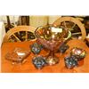 Image 1 : COLLECTION OF CARNIVAL GLASS INCL LARGE CANDY DISH