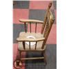 Image 2 : ANTIQUE KIDS OAK PRESSBACK ARMCHAIR POTTY