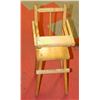 Image 1 : VINTAGE CHILDREN'S DOLL WOODEN HIGH CHAIR