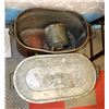 Image 1 : LOT OF 2 ANTIQUE BOILERS AND A METAL GAS CAN