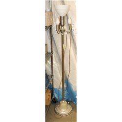 MARBLE AND METAL VINTAGE FLOOR LAMP