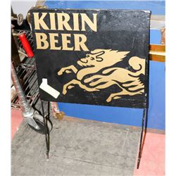 METAL PAINTED KIRIN BEER SIGN