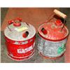 Image 1 : LOT OF 2 GASLINE STEEL CONTAINERS - ONE IS GREAT