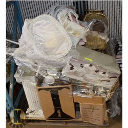 ESTATE PALLET OF DOLLS, DOLL BASKETS, AND MORE