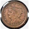 Image 1 : 1853 HALF CENT, VF/XF