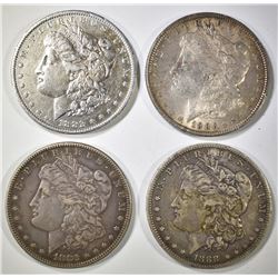4 MORGAN DOLLARS