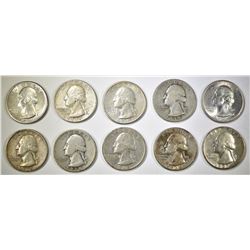 10 EARLY DATE WASHINGTON QUARTERS