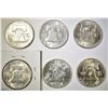 Image 2 : 6 FRANKLIN HALF DOLLARS CH BU