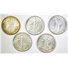 Image 1 : 5 - 1943 WALKING LIBERTY HALF DOLLARS