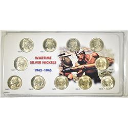 BU SET OF JEFFERSON SILVER  WAR  NICKELS