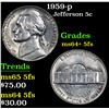 Image 1 : 1959-p . . Jefferson Nickel 5c Grades Choice Unc+ 5fs