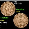 Image 1 : 1883 . . Indian Cent 1c Grades xf+