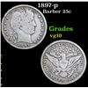 Image 1 : 1897-p . . Barber Quarter 25c Grades vg+