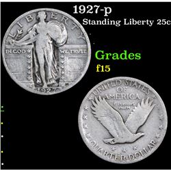 1927-p . . Standing Liberty Quarter 25c Grades f+